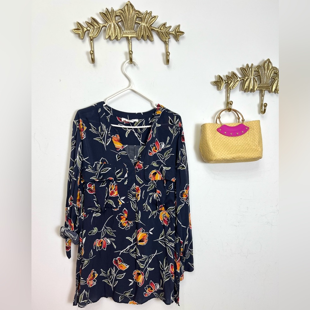 Floral Flowy Tunic Blouse